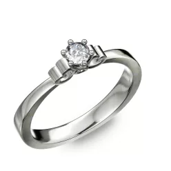   Ékszerpalota eljegyzési gyűrű 0,17ct gyémánttal BRK086 platina