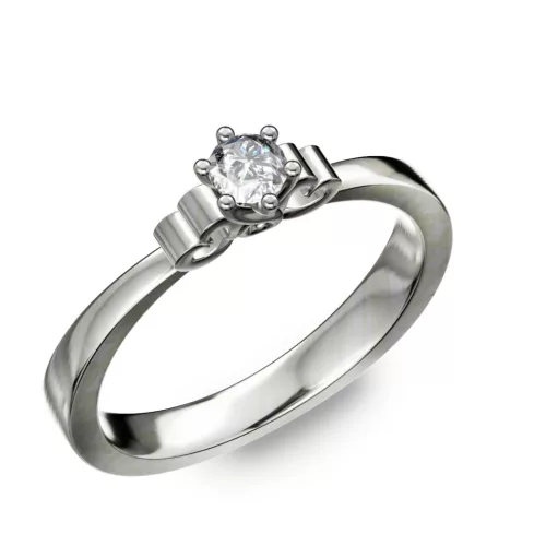 Ékszerpalota eljegyzési gyűrű 0,17ct gyémánttal BRK086 platina