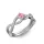 Ékszerpalota eljegyzési gyűrű 0,25ct pink zafírral BRK 090 fehér arany 