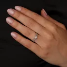 Ékszerpalota eljegyzési gyűrű 0,25ct sárga gyémánttal BRK 090 fehér arany 