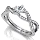 Ékszerpalota eljegyzési gyűrű 0,25ct gyémánttal BRK 090 platina 