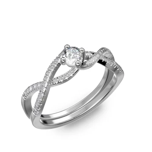 Ékszerpalota eljegyzési gyűrű 0,25ct H/SI gyémánttal BRK 090 platina 