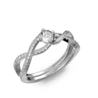 Ékszerpalota eljegyzési gyűrű 0,25ct gyémánttal BRK 090 platina 