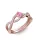 Ékszerpalota eljegyzési gyűrű 0,25ct pink zafírral BRK 090 rozé arany 