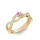 Ékszerpalota eljegyzési gyűrű 0,25ct pink zafírral BRK 090 sárga arany 