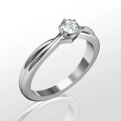 Ékszerpalota eljegyzési gyűrű 0,25ct H/SI gyémánttal BRK091 fehér arany
