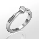 Ékszerpalota eljegyzési gyűrű 0,25ct gyémánttal BRK091 fehér arany