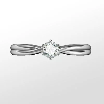 Ékszerpalota eljegyzési gyűrű 0,25ct gyémánttal BRK091 platina
