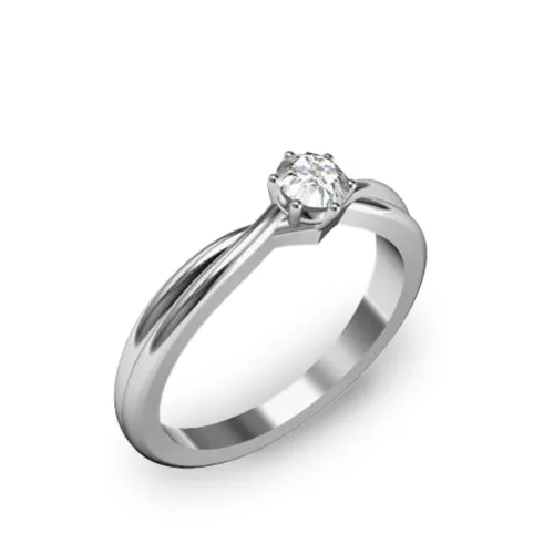 Ékszerpalota eljegyzési gyűrű 0,25ct gyémánttal BRK091 platina