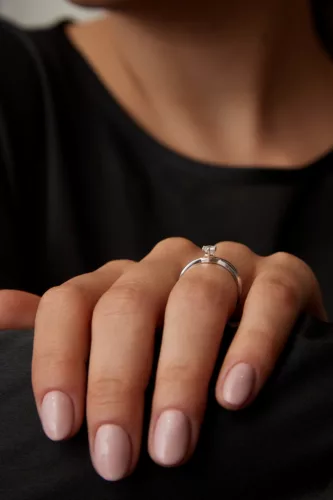 Ékszerpalota eljegyzési gyűrű 0,25ct gyémánttal BRK091 platina