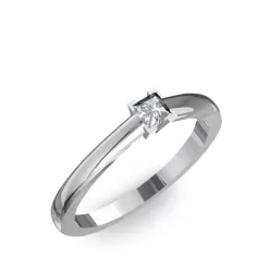   Ékszerpalota eljegyzési gyűrű 0.17ct princess gyémánttal BRK092 platina
