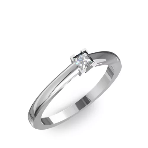 Ékszerpalota eljegyzési gyűrű 0.17ct princess gyémánttal BRK092 platina