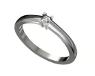 Ékszerpalota eljegyzési gyűrű 0.17ct princess gyémánttal BRK092 platina