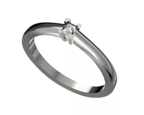 Ékszerpalota eljegyzési gyűrű 0.17ct princess gyémánttal BRK092 platina