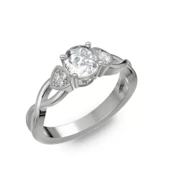   Ékszerpalota eljegyzési gyűrű 0,5ct gyémánttal BRK093 fehér arany 