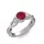 Ékszerpalota eljegyzési gyűrű 0,5ct rubinnal BRK093 fehér arany 