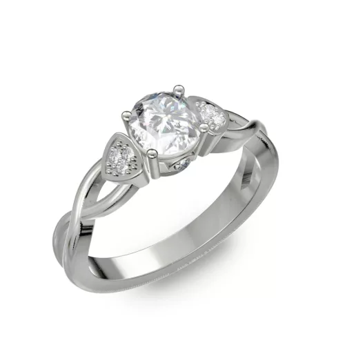 Ékszerpalota eljegyzési gyűrű 0,5ct H/SI gyémánttal BRK093 platina 