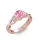 Ékszerpalota eljegyzési gyűrű 0,5ct pink zafírral BRK093 rozé arany 