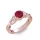 Ékszerpalota eljegyzési gyűrű 0,5ct rubinnal BRK093 rozé arany 