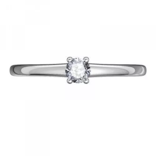 Ékszerpalota eljegyzési gyűrű 0.17ct gyémánttal BRK098 platina