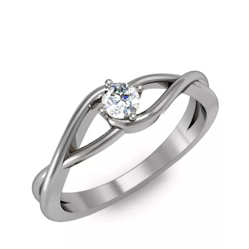 Ékszerpalota eljegyzési gyűrű 0.2ct gyémánttal BRK 100 platina