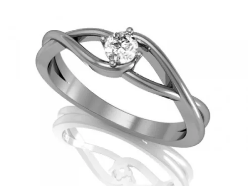 Ékszerpalota eljegyzési gyűrű 0.2ct gyémánttal BRK 100 platina