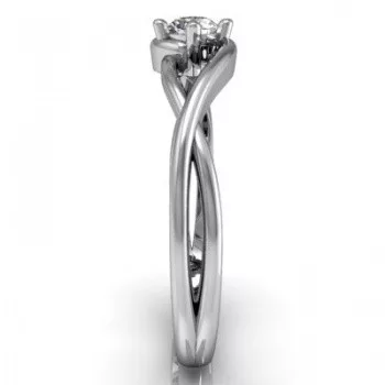 Ékszerpalota eljegyzési gyűrű 0.2ct gyémánttal BRK 100 platina