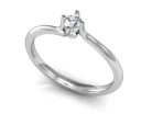 Ékszerpalota eljegyzési gyűrű 0.1ct G/VS gyémánttal BRK115 fehér arany