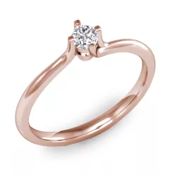   Ékszerpalota eljegyzési gyűrű 0.1ct G/VS gyémánttal BRK115 rozé arany