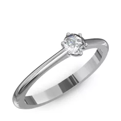   Ékszerpalota eljegyzési gyűrű 0.17ct gyémánttal BRK117 fehér arany