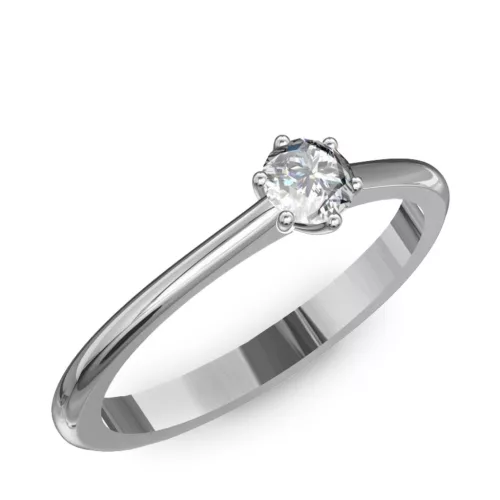 Ékszerpalota eljegyzési gyűrű 0.17ct G/VS gyémánttal BRK117 platina