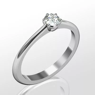 Ékszerpalota eljegyzési gyűrű 0.17ct G/VS gyémánttal BRK117 platina