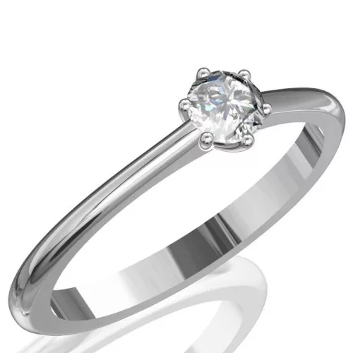 Ékszerpalota eljegyzési gyűrű 0.17ct gyémánttal BRK117 platina