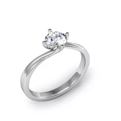   Ékszerpalota eljegyzési gyűrű 0,25ct gyémánttal BRK128 fehér arany