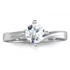 Ékszerpalota eljegyzési gyűrű 0,25ct H/SI gyémánttal BRK128 platina