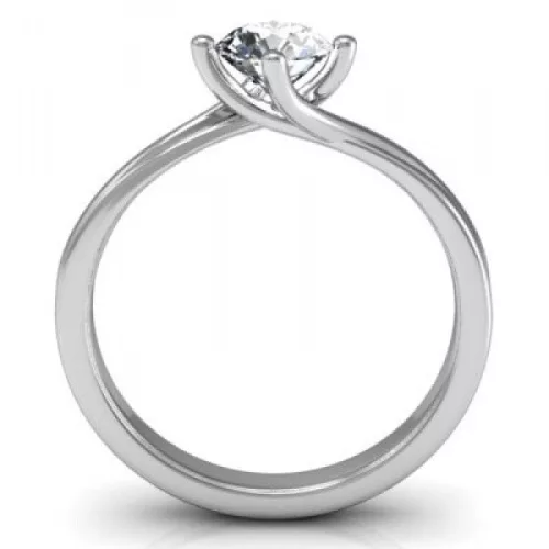 Ékszerpalota eljegyzési gyűrű 0,25ct H/SI gyémánttal BRK128 platina