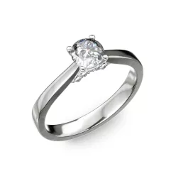   Ékszerpalota eljegyzési gyűrű 0,5ct gyémánttal BRK133 fehér arany 