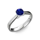 Ékszerpalota eljegyzési gyűrű 0,5ct kék diffusion zafírral BRK133 fehér arany 