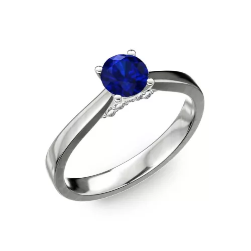 Ékszerpalota eljegyzési gyűrű 0,5ct kék diffusion zafírral BRK133 fehér arany 