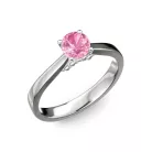 Ékszerpalota eljegyzési gyűrű 0,5ct pink zafírral BRK133 fehér arany 