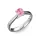 Ékszerpalota eljegyzési gyűrű 0,5ct pink zafírral BRK133 fehér arany 