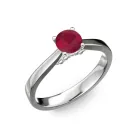 Ékszerpalota eljegyzési gyűrű 0,5ct rubinnal BRK133 fehér arany 