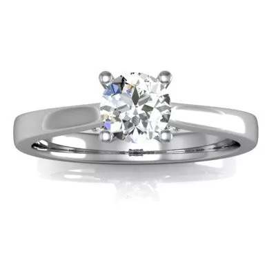 Ékszerpalota eljegyzési gyűrű 0,5ct rubinnal BRK133 fehér arany 
