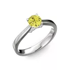Ékszerpalota eljegyzési gyűrű 0,5ct sárga gyémánttal BRK133 fehér arany 