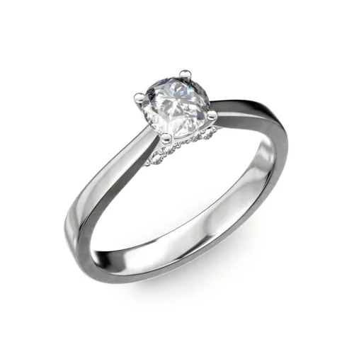 Ékszerpalota eljegyzési gyűrű 0,5ct gyémánttal BRK133 platina 