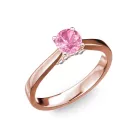 Ékszerpalota eljegyzési gyűrű 0,5ct pink zafírral BRK133 rozé arany 