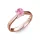 Ékszerpalota eljegyzési gyűrű 0,5ct pink zafírral BRK133 rozé arany 