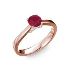 Ékszerpalota eljegyzési gyűrű 0,5ct rubinnal BRK133 rozé arany 