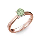 Ékszerpalota eljegyzési gyűrű 0,5ct zöld gyémánttal BRK133 rozé arany 