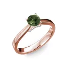 Ékszerpalota eljegyzési gyűrű 0,5ct zöld zafírral BRK133 rozé arany 